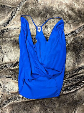 A New York Blue Draped Tank Size Large Like New